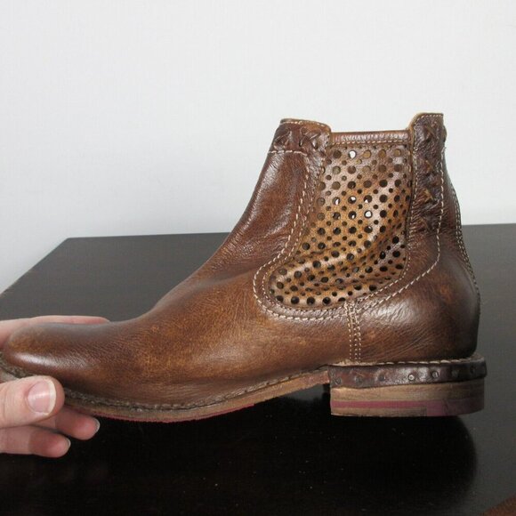 Bed Stu Women Baylene Teak Driftwood Leather Ankle Bootie Chelsea 6.5 Brown 788 - Picture 10 of 11